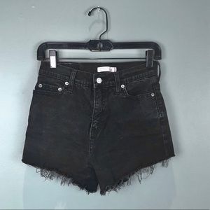 Black High Waisted Levi’s Denim Cutoffs